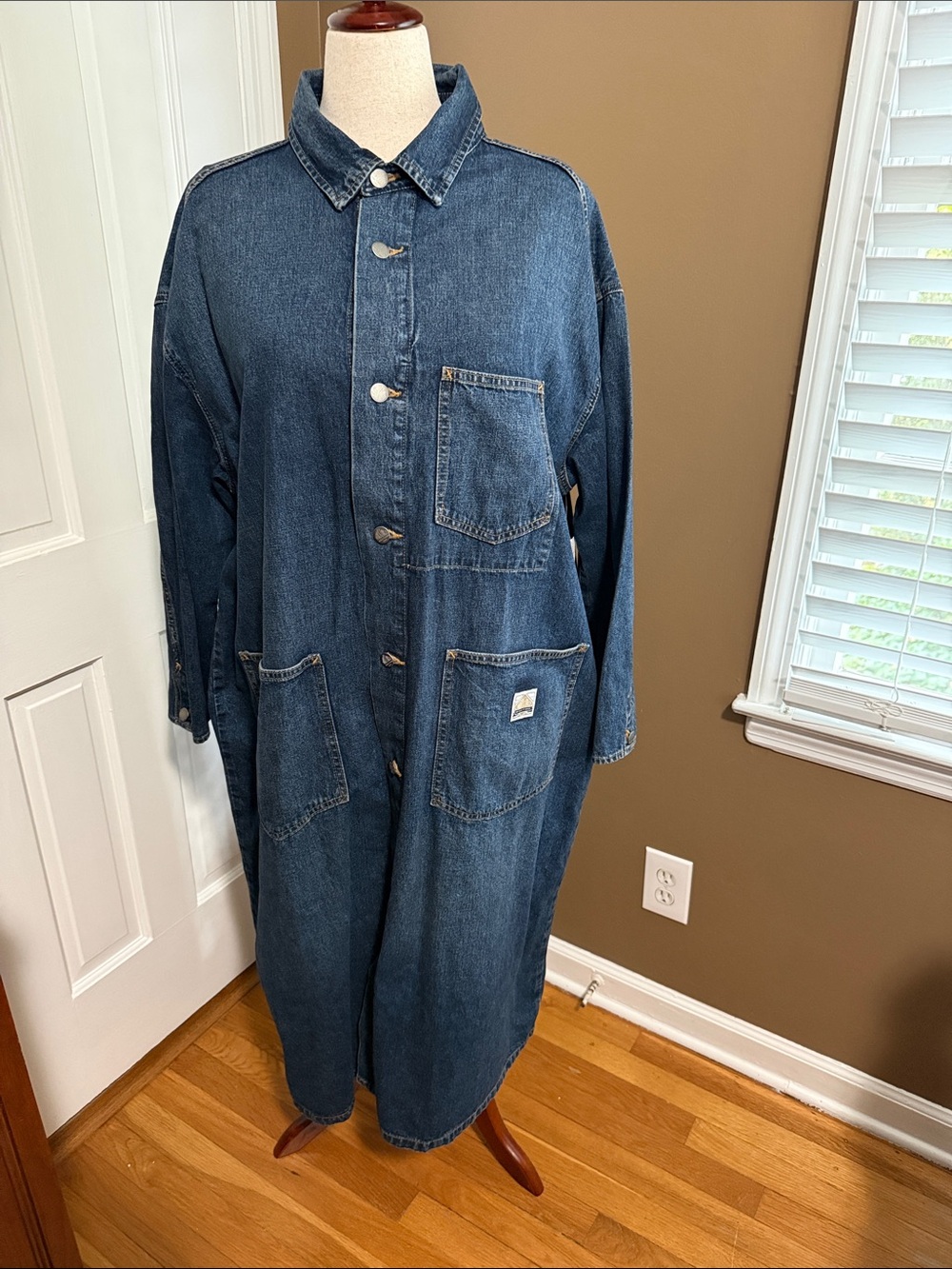 GAP Dark Blue Denim Long Jean Jacket
